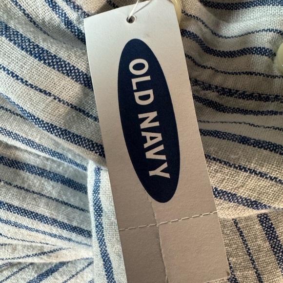 NWT Old Navy linen blend Striped Sleeveless Jumpsuit Size small - Picture 10 of 11